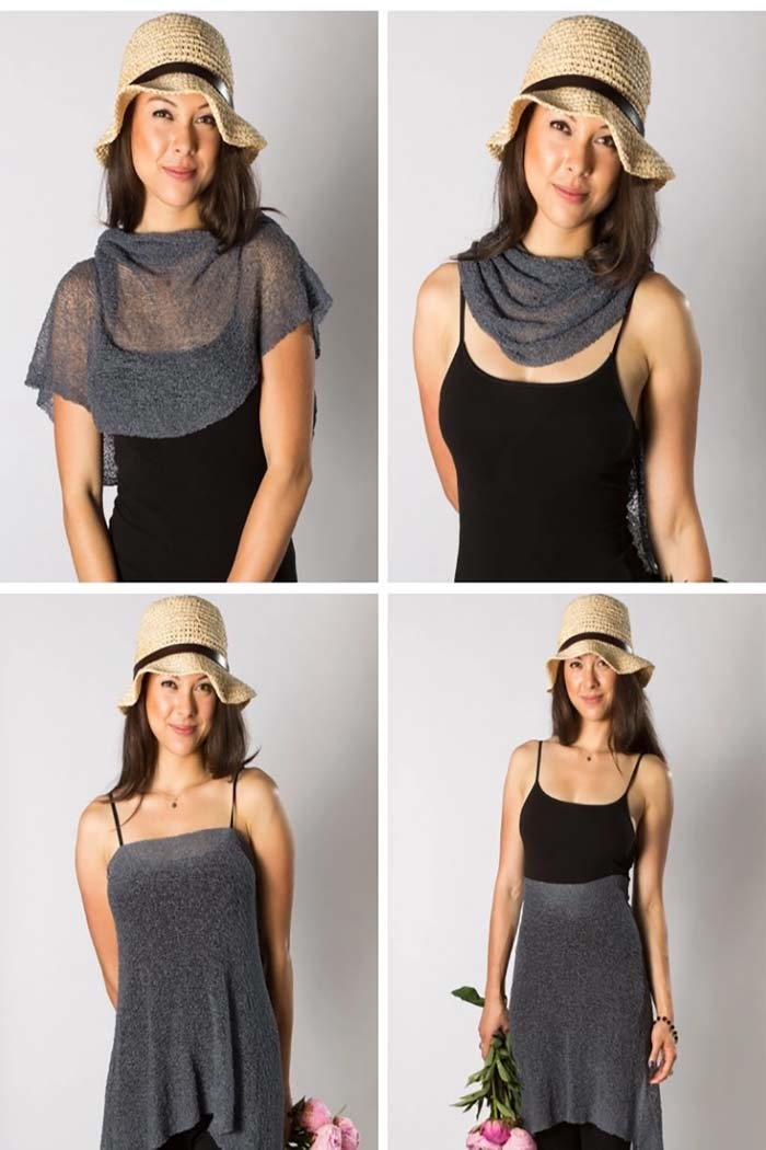 Sheer Knit Poncho Top
