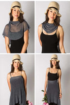 Sheer Knit Poncho Top