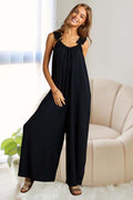 Ruffle Strap Wide Leg Jumpsuit