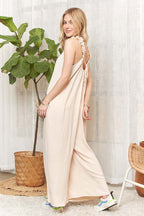 Ruffle Strap Wide Leg Jumpsuit