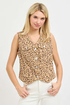 Leopard Print Vest