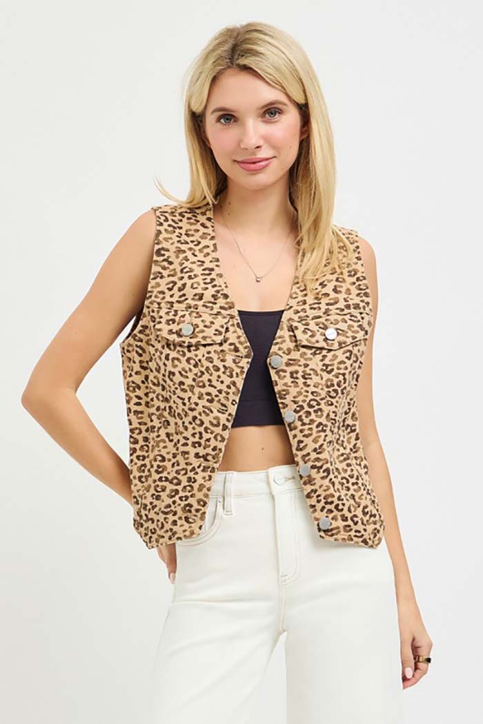 Leopard Print Vest