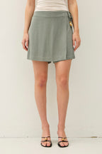 Linen Wrap Skort