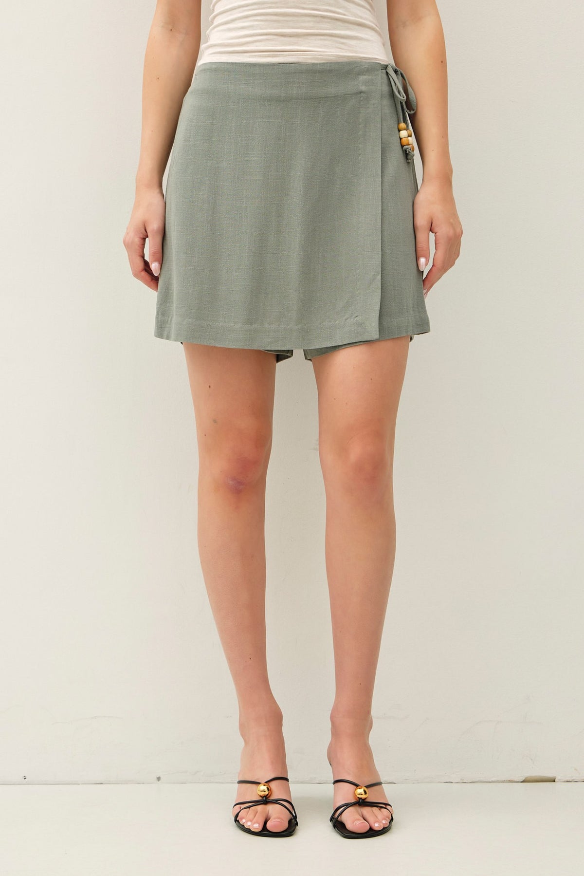 Linen Wrap Skort