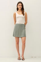 Linen Wrap Skort