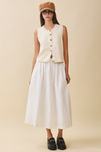 Button Front Knit Vest