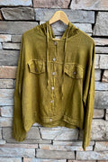 Italian One Size Linen Hooded Jacket