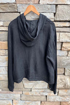 Italian One Size Linen Hooded Jacket