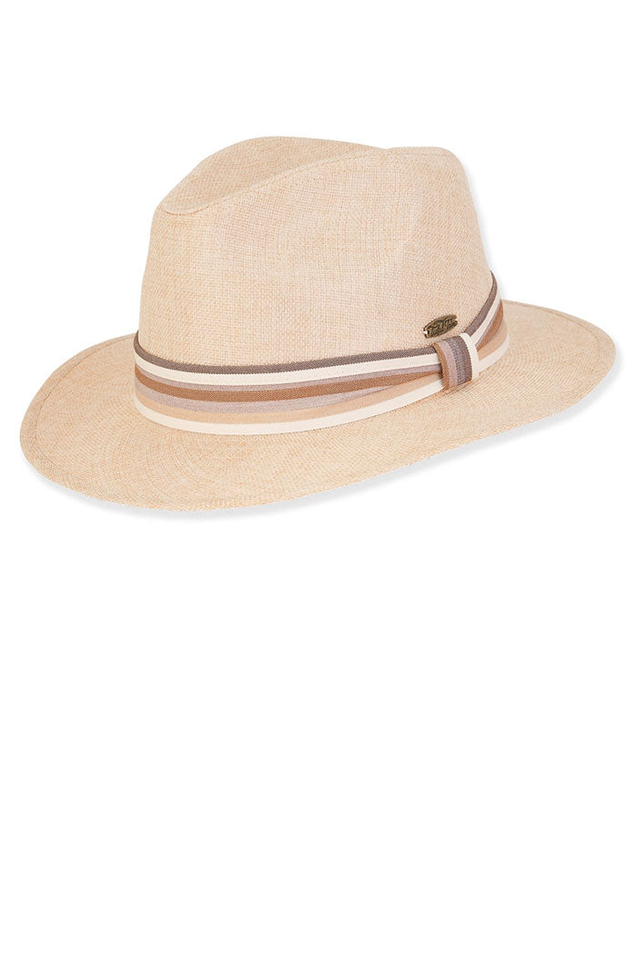Khaki Stripe Safari Hat
