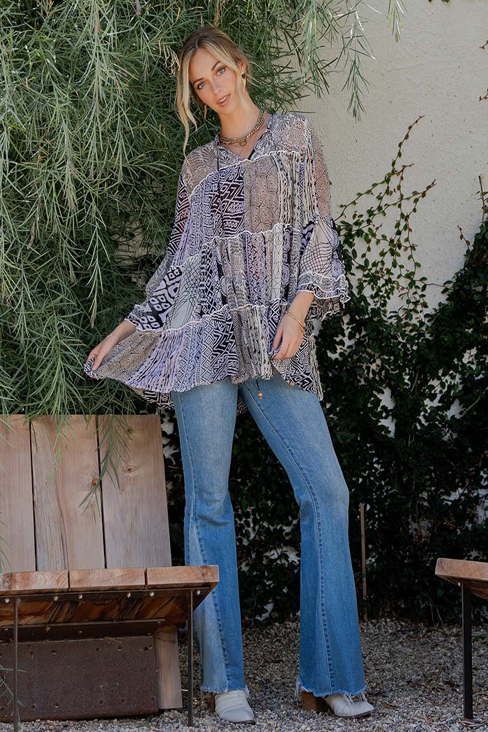 Boho Patchwork Tunic