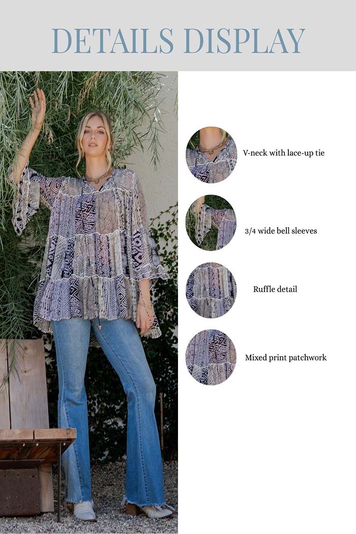 Boho Patchwork Tunic