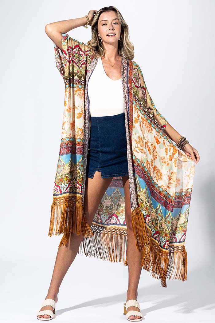 Cairo Fringe Kimono