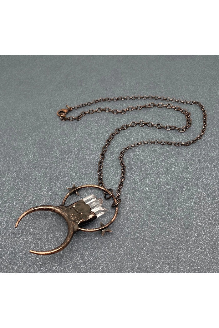 Celestial Crystal Moon Necklace
