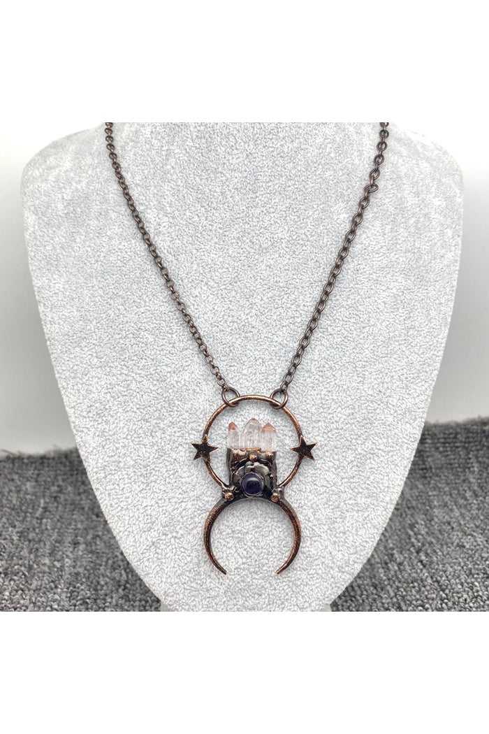 Celestial Crystal Moon Necklace
