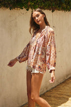 Autumn Leaves Boho Top