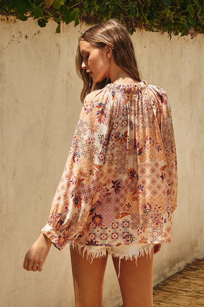 Autumn Leaves Boho Top