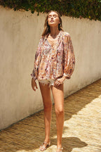 Autumn Leaves Boho Top