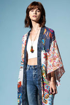 Petal Indigo Tapestry Kimono