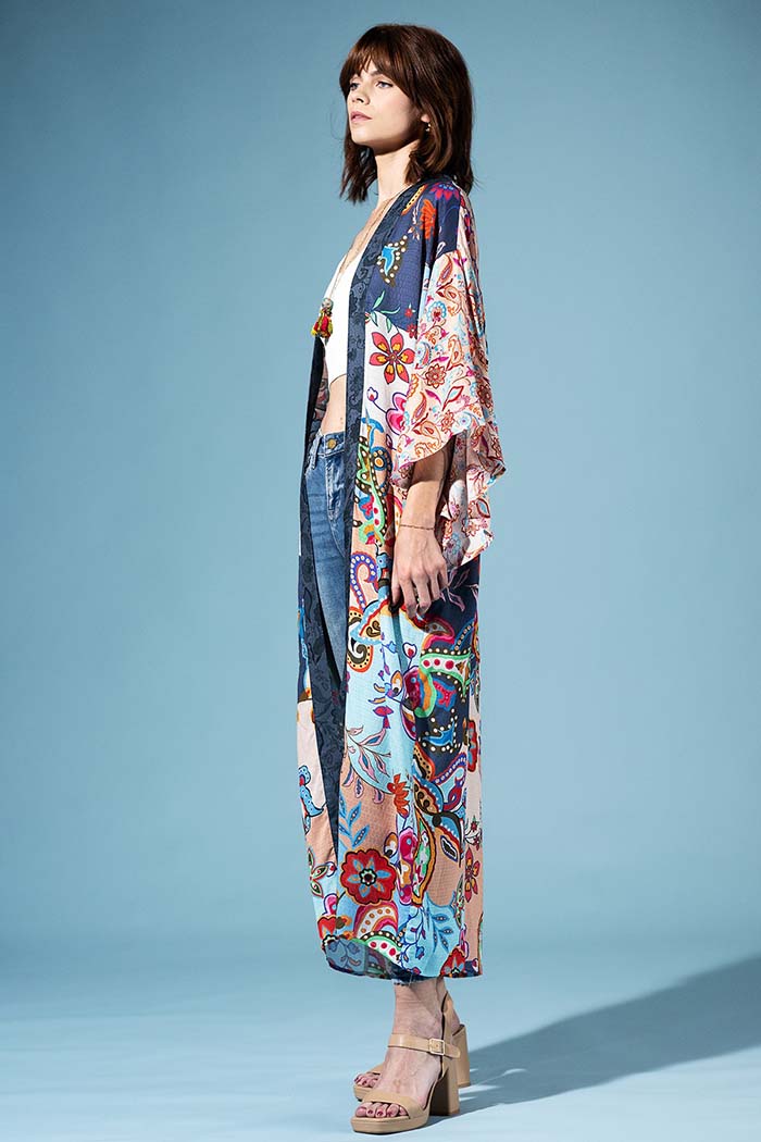 Petal Indigo Tapestry Kimono