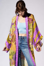 Saffron Violet Jungle Kimono