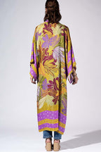 Saffron Violet Jungle Kimono