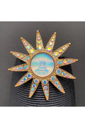 Celestial Glow Sun Brooch