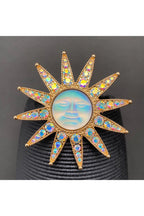 Celestial Glow Sun Brooch