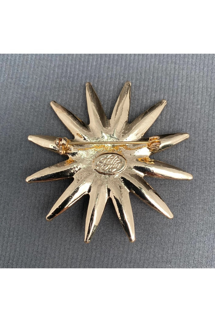 Celestial Glow Sun Brooch