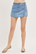 High Rise Button Down Skort