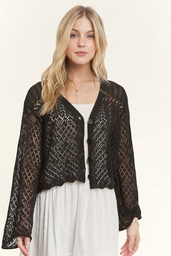 Blush Crochet Cardigan