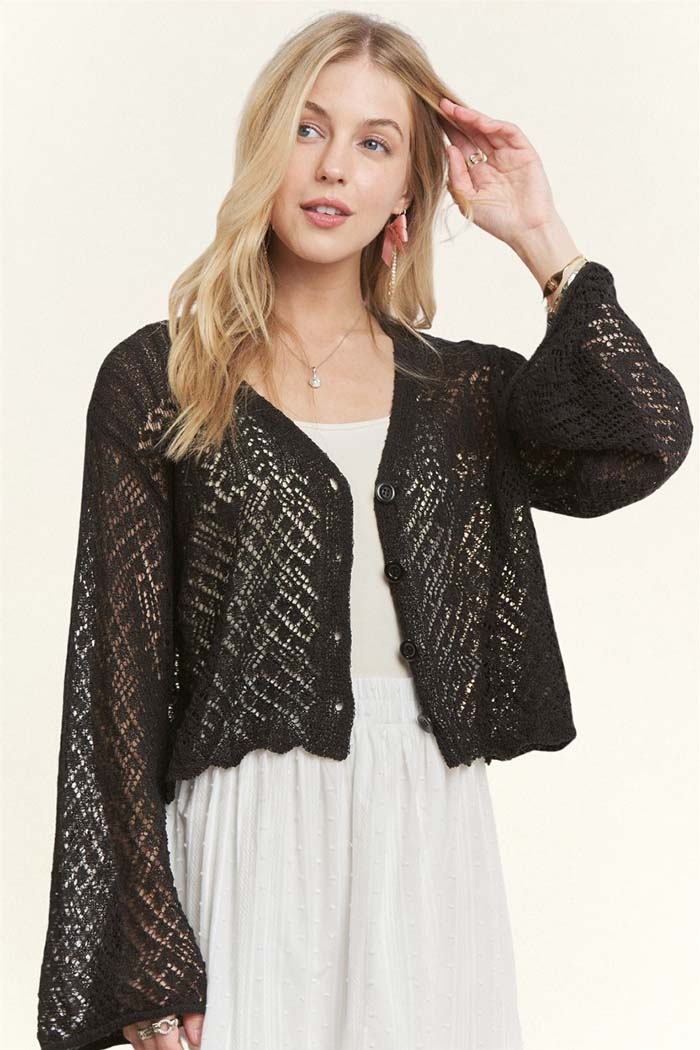 Blush Crochet Cardigan