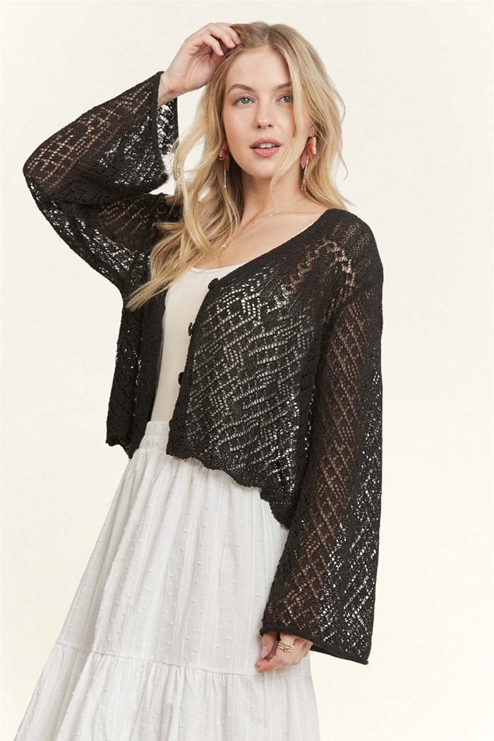 Blush Crochet Cardigan