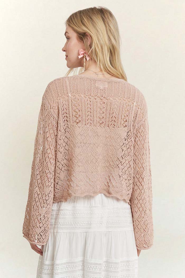 Blush Crochet Cardigan