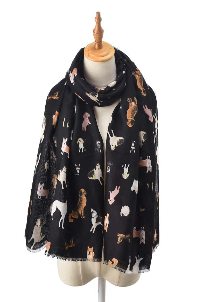 Playful Pup Print Scarf