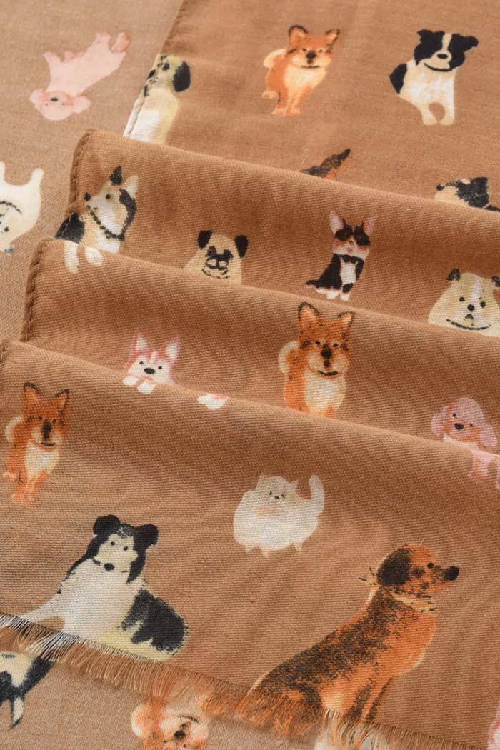 Playful Pup Print Scarf