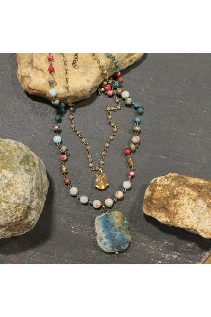 Ocean Earth Layered Necklace
