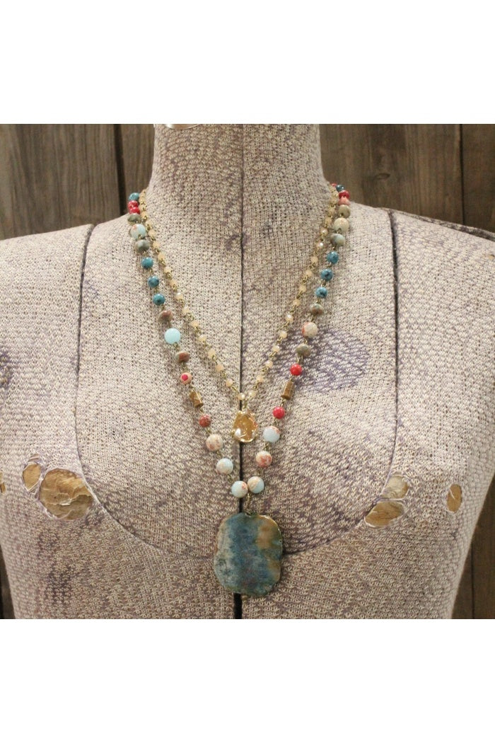 Ocean Earth Layered Necklace
