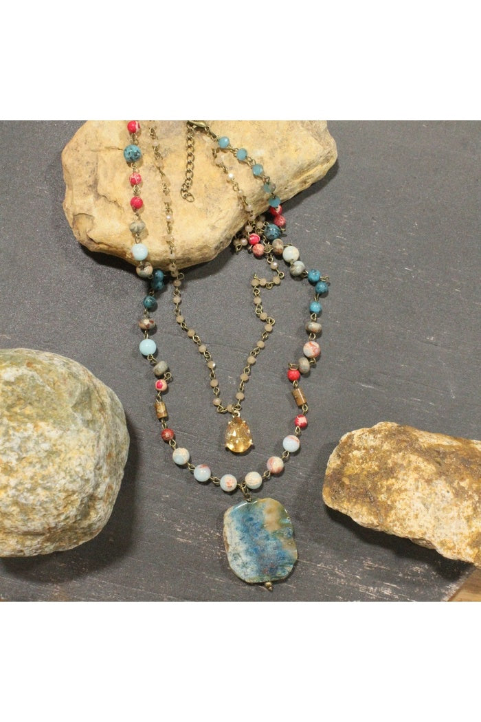 Ocean Earth Layered Necklace