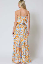 Sunset Breeze Strapless Maxi Dress