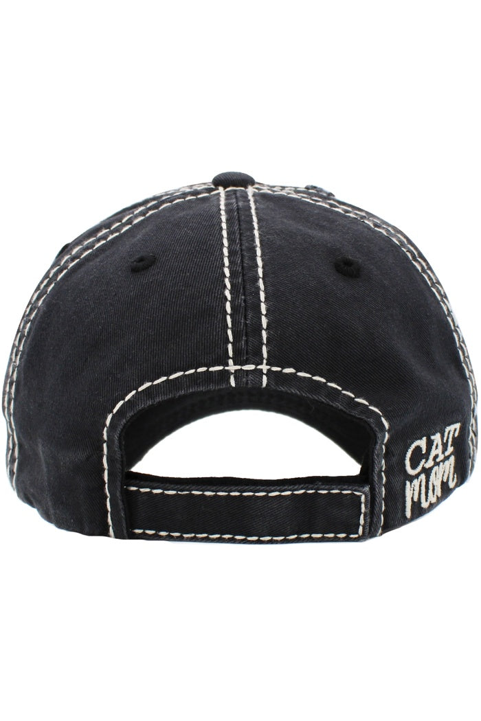 Cat Mom Vintage Ball Cap