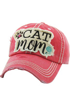 Cat Mom Vintage Ball Cap