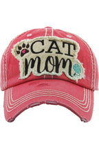 Cat Mom Vintage Ball Cap