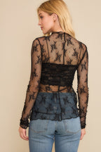Sheer Lace Layering Top