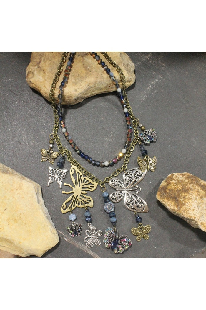 Flutter & Fly Charm Necklace