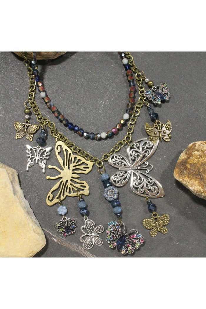 Flutter & Fly Charm Necklace