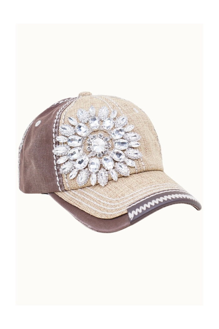 Sunflower Glitz Two-Tone Cap