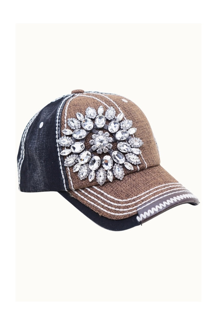Sunflower Glitz Two-Tone Cap