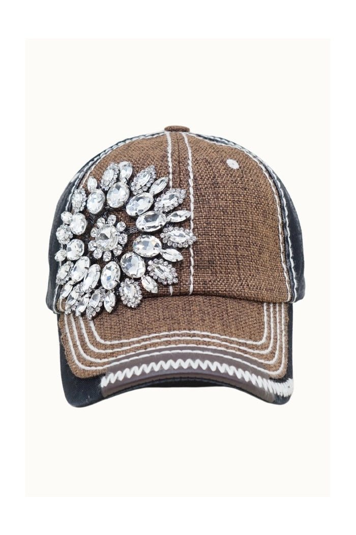 Sunflower Glitz Two-Tone Cap