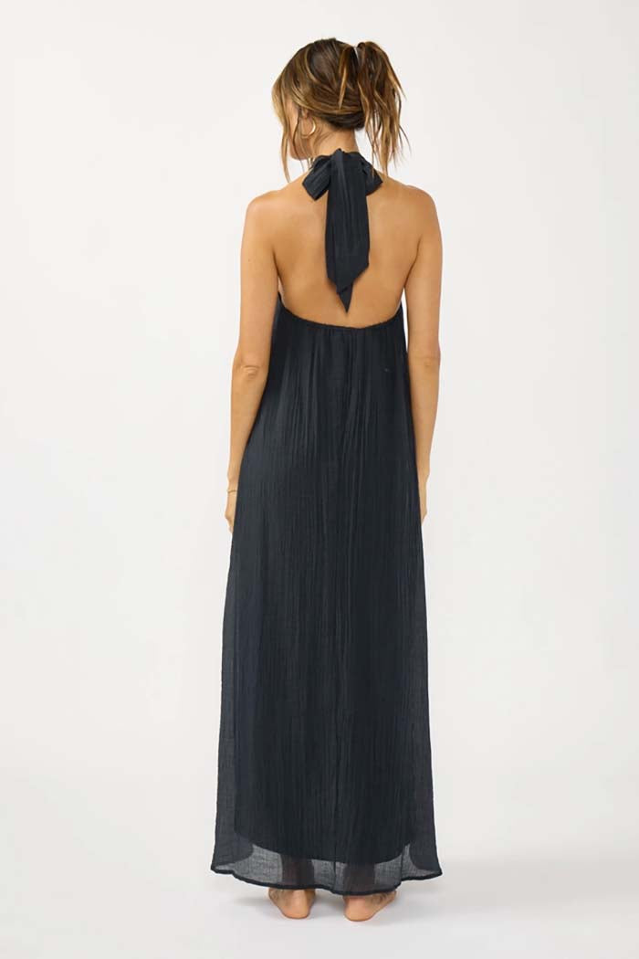 Halter O-Ring Maxi Dress