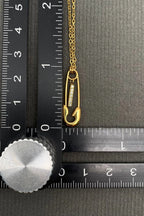 Double Pin Charm Necklace